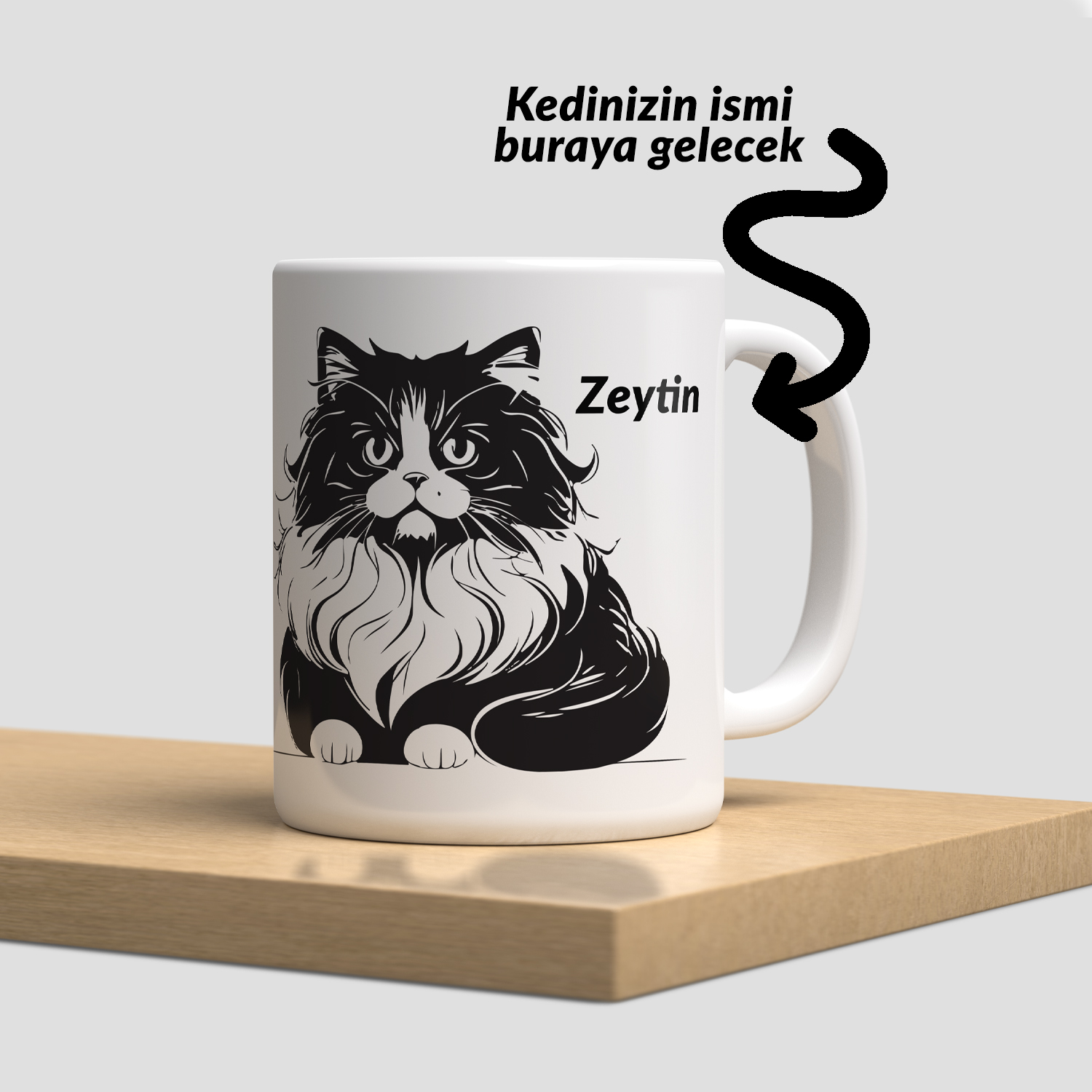 Kişiye Özel Kedi Kupası